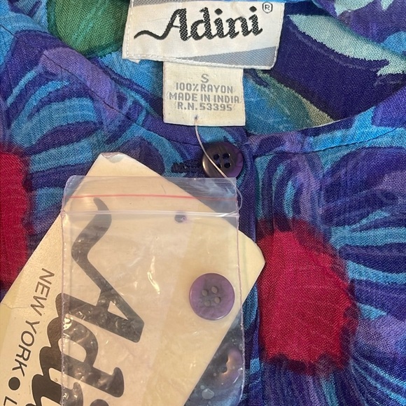 NWT Vintage Adini Sheer Dress Lite Full India Size S NWT - Picture 3 of 4
